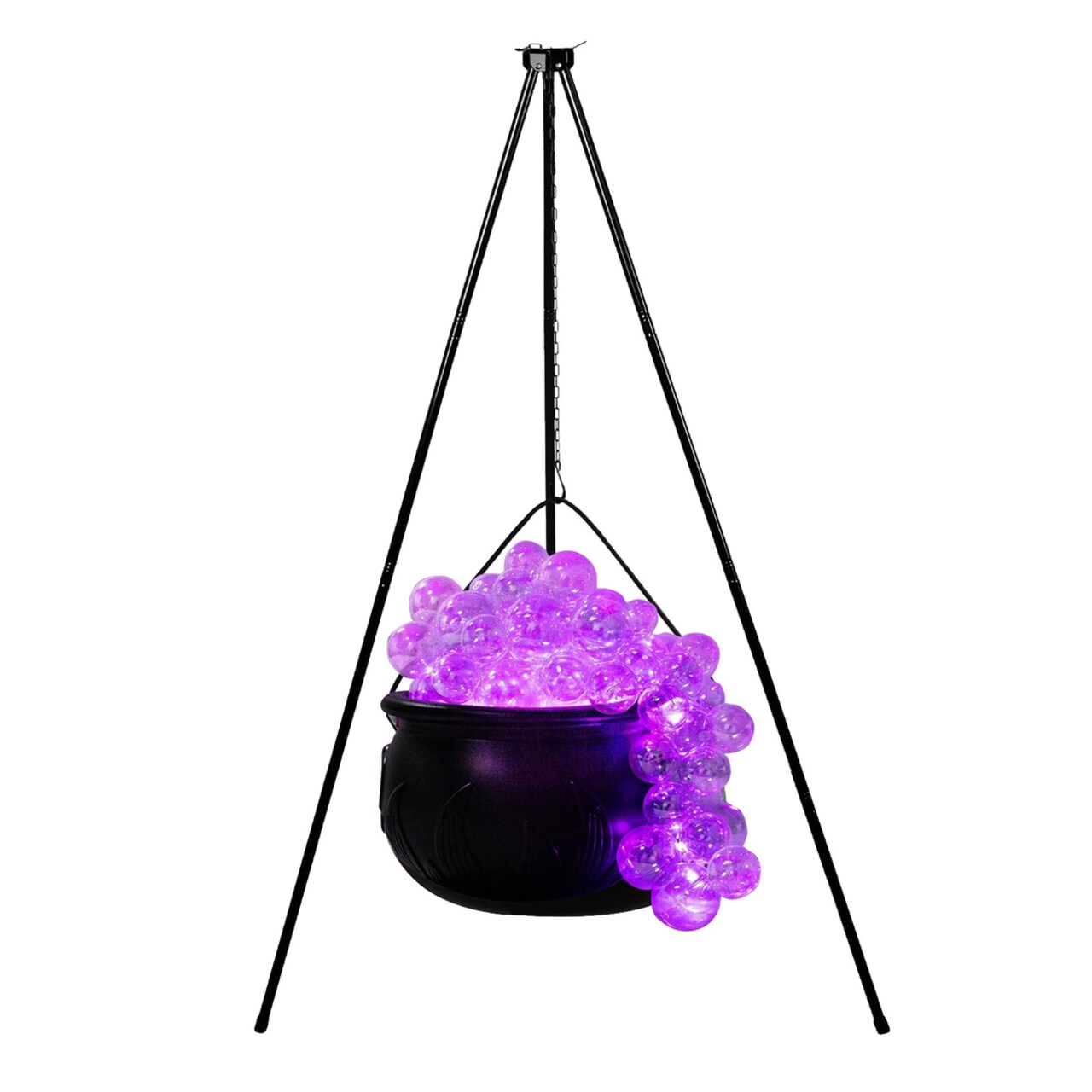 Halloween Witch Cauldron Decoration Led Witch Jar With Bubbles Treat-Or-Trick Party Candy Bowl Pot Decor For Bedroom